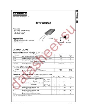 FFPF14X150STU datasheet  